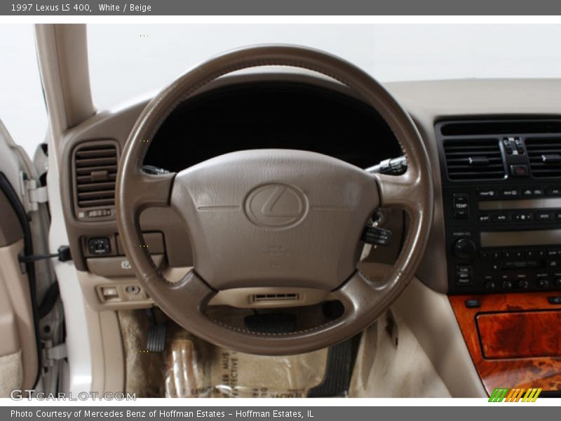 White / Beige 1997 Lexus LS 400
