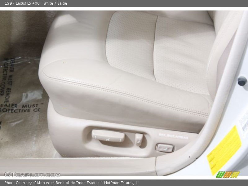 White / Beige 1997 Lexus LS 400