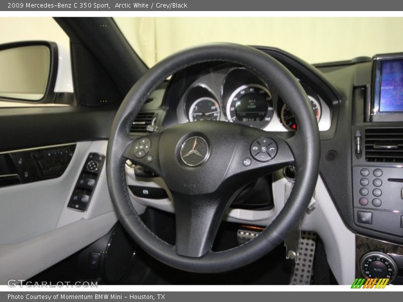 Arctic White / Grey/Black 2009 Mercedes-Benz C 350 Sport