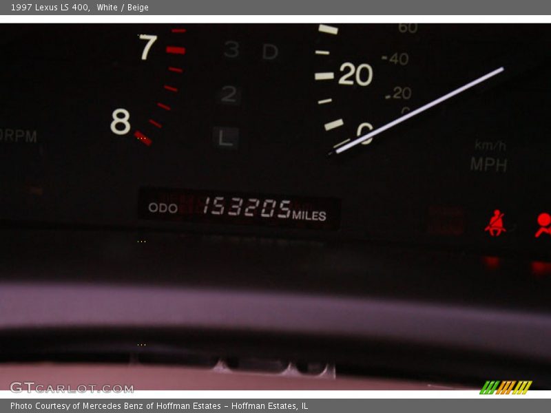 White / Beige 1997 Lexus LS 400