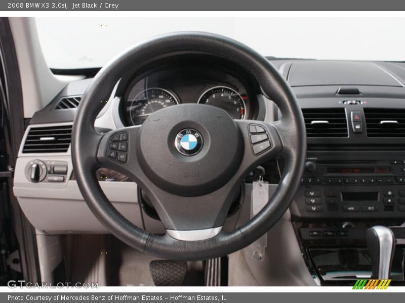 Jet Black / Grey 2008 BMW X3 3.0si