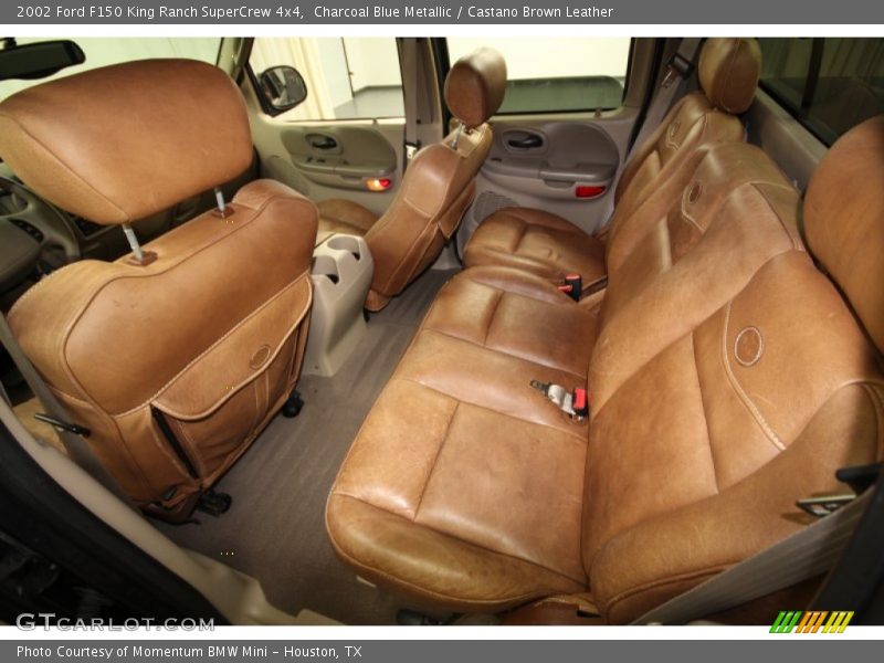 Charcoal Blue Metallic / Castano Brown Leather 2002 Ford F150 King Ranch SuperCrew 4x4