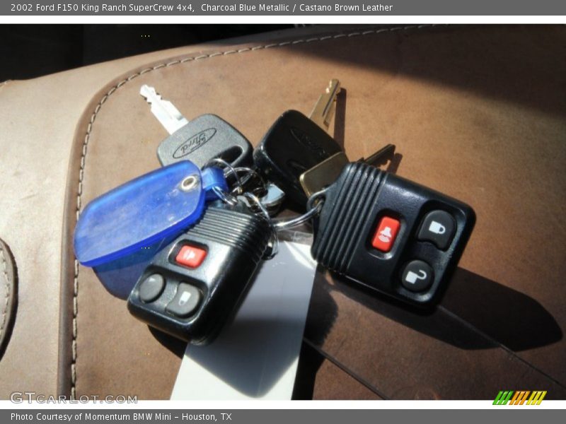 Charcoal Blue Metallic / Castano Brown Leather 2002 Ford F150 King Ranch SuperCrew 4x4