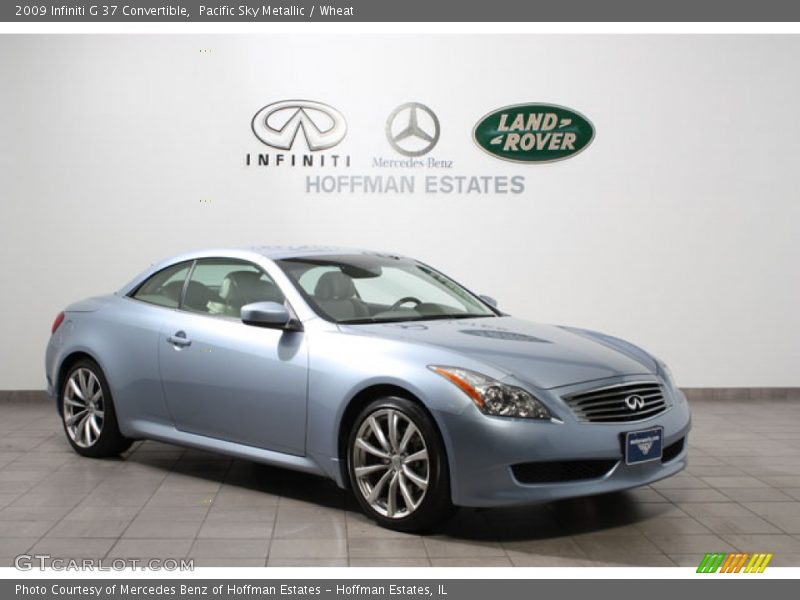 Pacific Sky Metallic / Wheat 2009 Infiniti G 37 Convertible