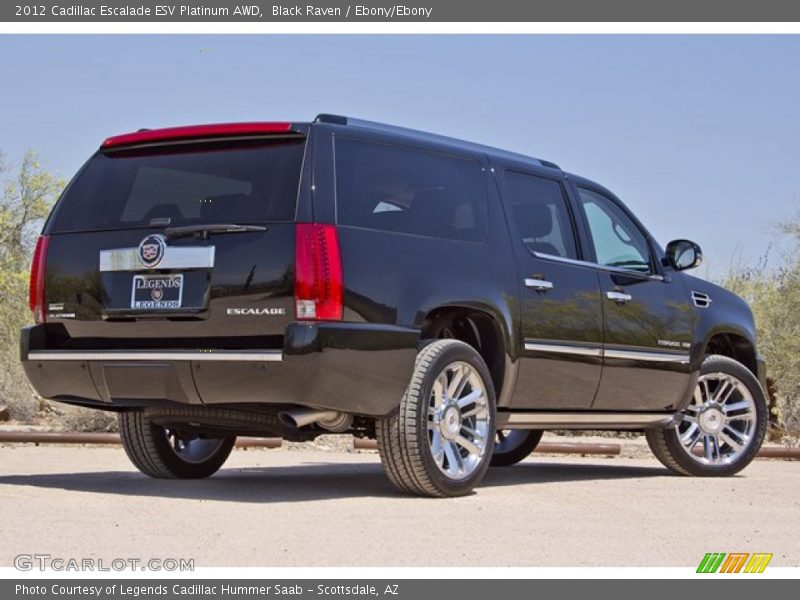 Black Raven / Ebony/Ebony 2012 Cadillac Escalade ESV Platinum AWD