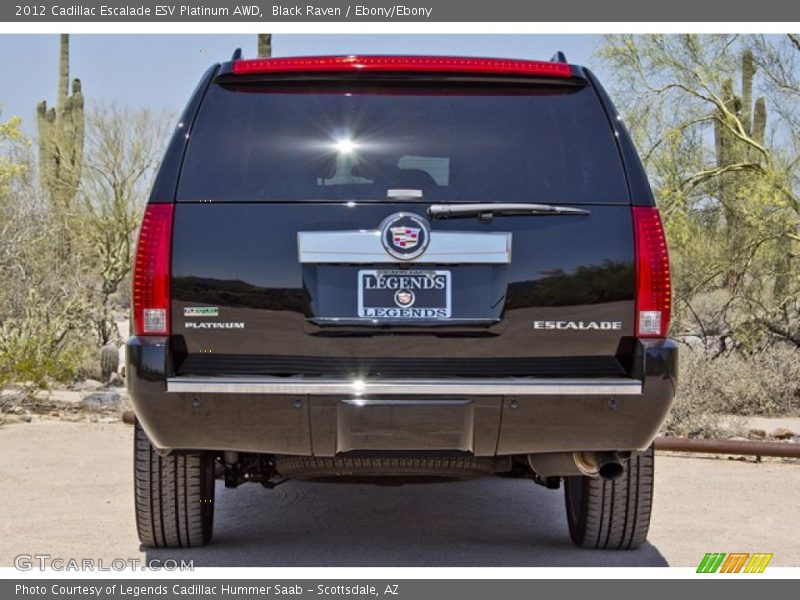 Black Raven / Ebony/Ebony 2012 Cadillac Escalade ESV Platinum AWD
