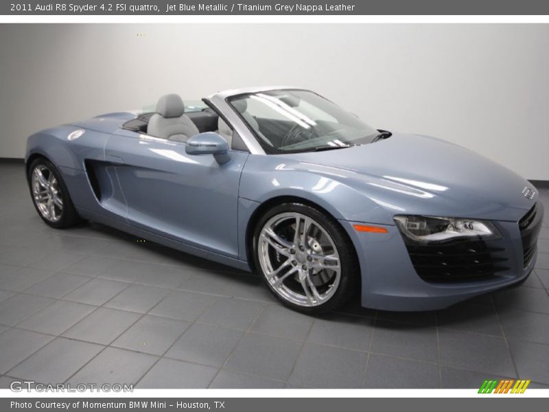 Jet Blue Metallic / Titanium Grey Nappa Leather 2011 Audi R8 Spyder 4.2 FSI quattro