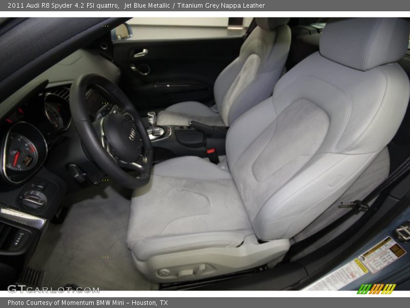 Jet Blue Metallic / Titanium Grey Nappa Leather 2011 Audi R8 Spyder 4.2 FSI quattro