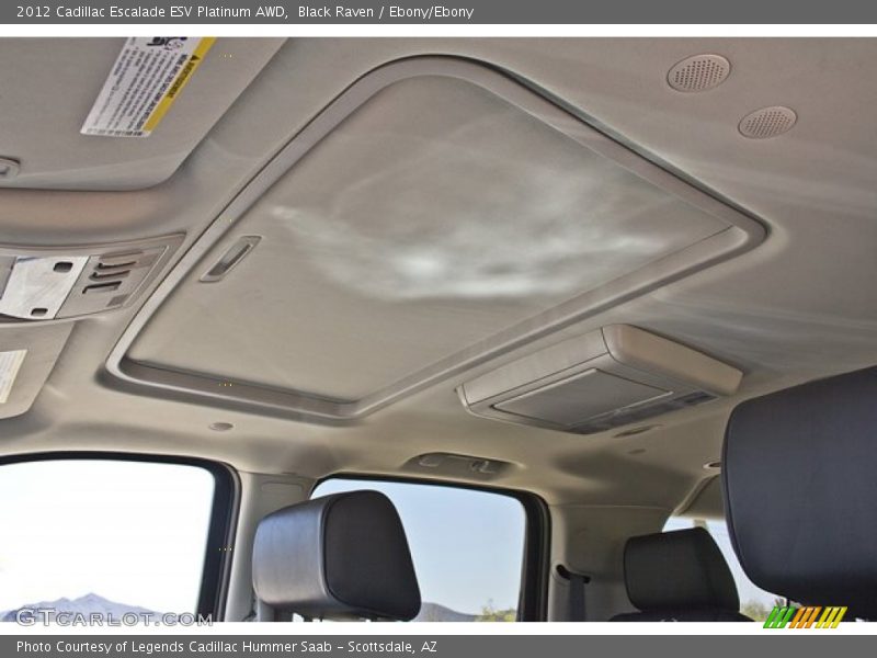 Black Raven / Ebony/Ebony 2012 Cadillac Escalade ESV Platinum AWD
