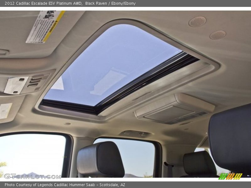 Sunroof of 2012 Escalade ESV Platinum AWD