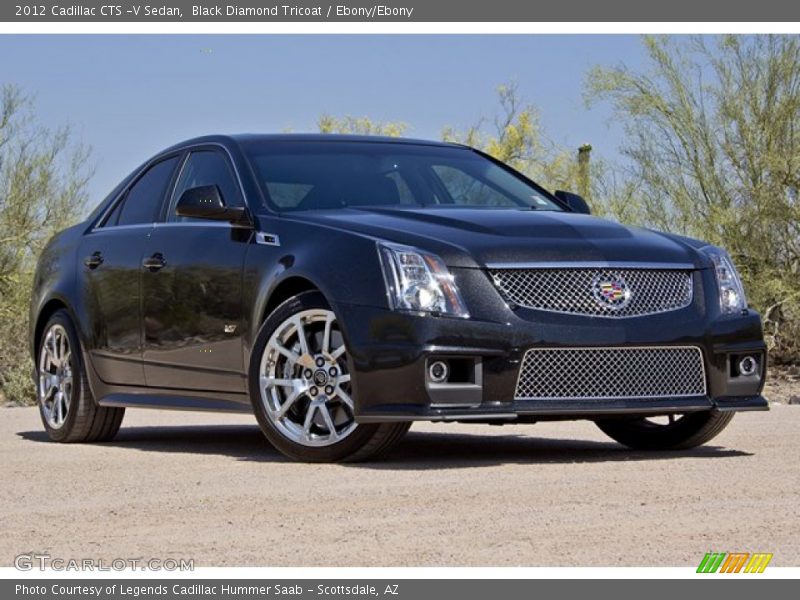 Black Diamond Tricoat / Ebony/Ebony 2012 Cadillac CTS -V Sedan