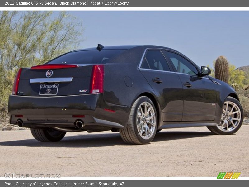 Black Diamond Tricoat / Ebony/Ebony 2012 Cadillac CTS -V Sedan