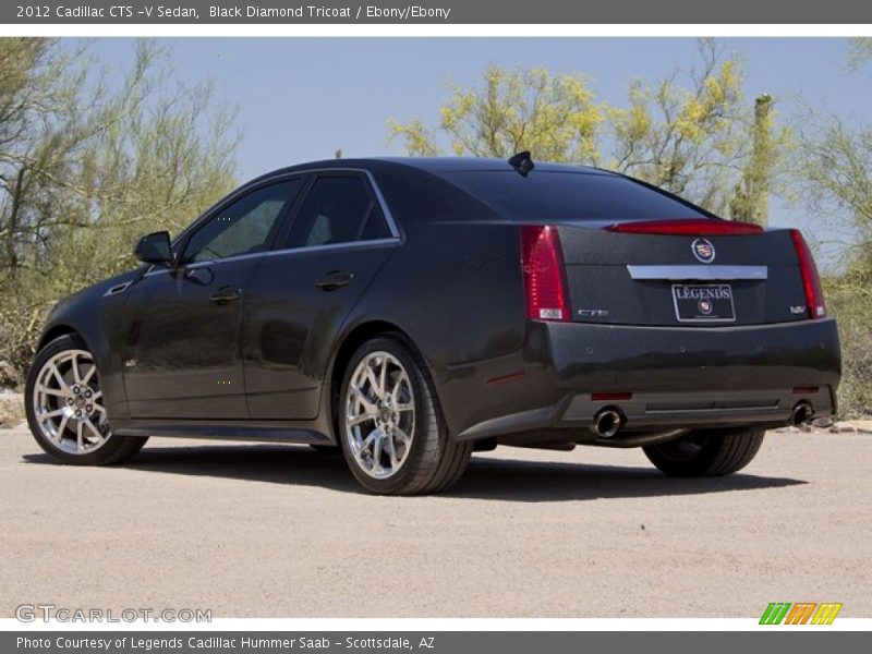Black Diamond Tricoat / Ebony/Ebony 2012 Cadillac CTS -V Sedan