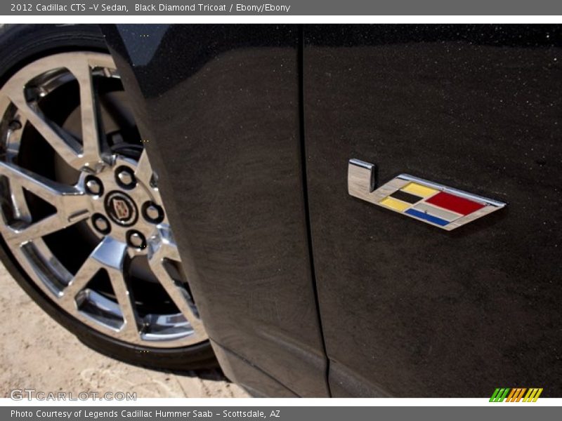 Black Diamond Tricoat / Ebony/Ebony 2012 Cadillac CTS -V Sedan