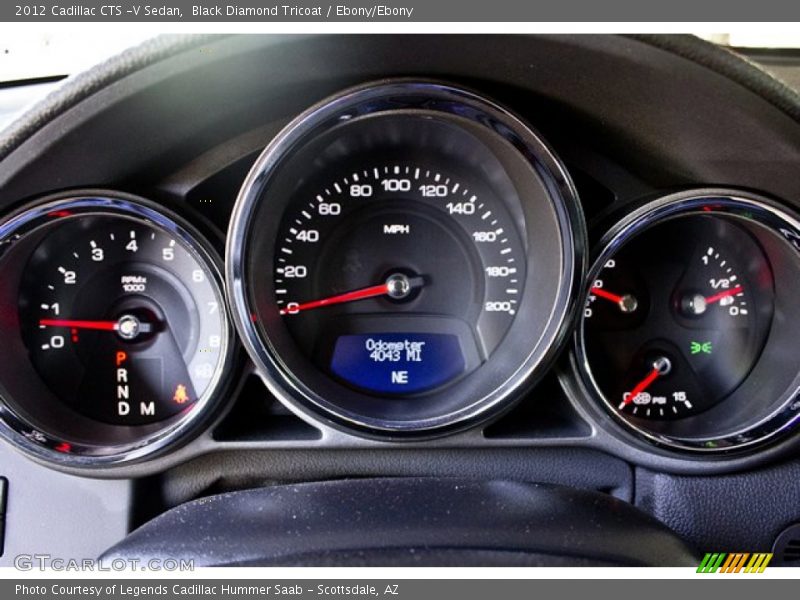 Black Diamond Tricoat / Ebony/Ebony 2012 Cadillac CTS -V Sedan