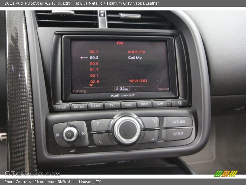 Jet Blue Metallic / Titanium Grey Nappa Leather 2011 Audi R8 Spyder 4.2 FSI quattro