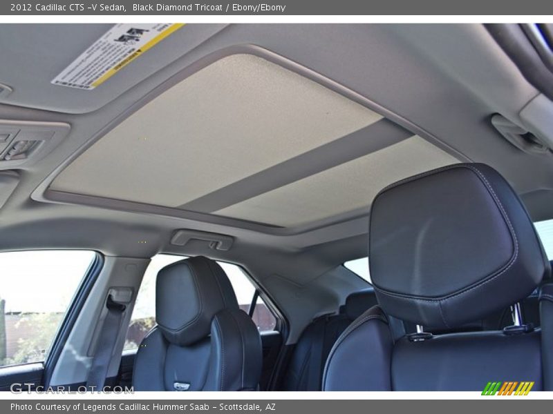 Sunroof of 2012 CTS -V Sedan