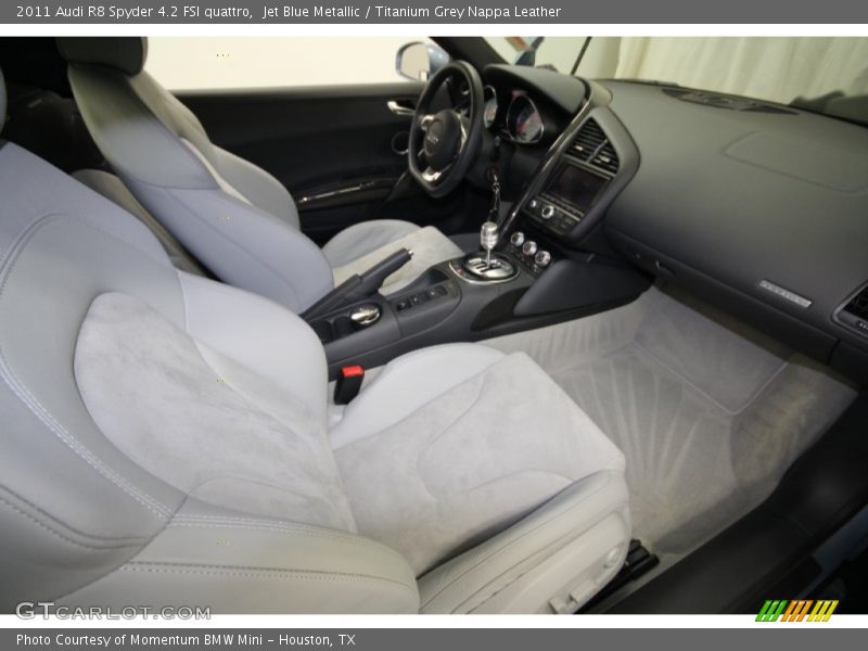 Jet Blue Metallic / Titanium Grey Nappa Leather 2011 Audi R8 Spyder 4.2 FSI quattro