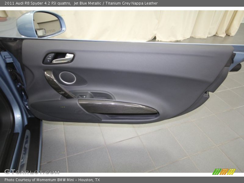 Jet Blue Metallic / Titanium Grey Nappa Leather 2011 Audi R8 Spyder 4.2 FSI quattro