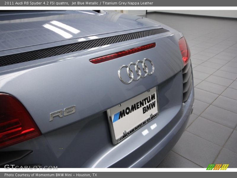 Jet Blue Metallic / Titanium Grey Nappa Leather 2011 Audi R8 Spyder 4.2 FSI quattro