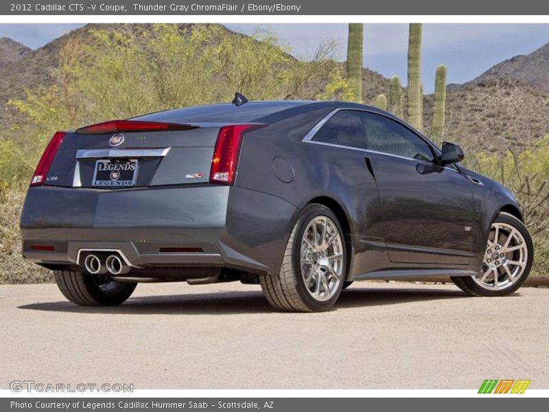 Thunder Gray ChromaFlair / Ebony/Ebony 2012 Cadillac CTS -V Coupe