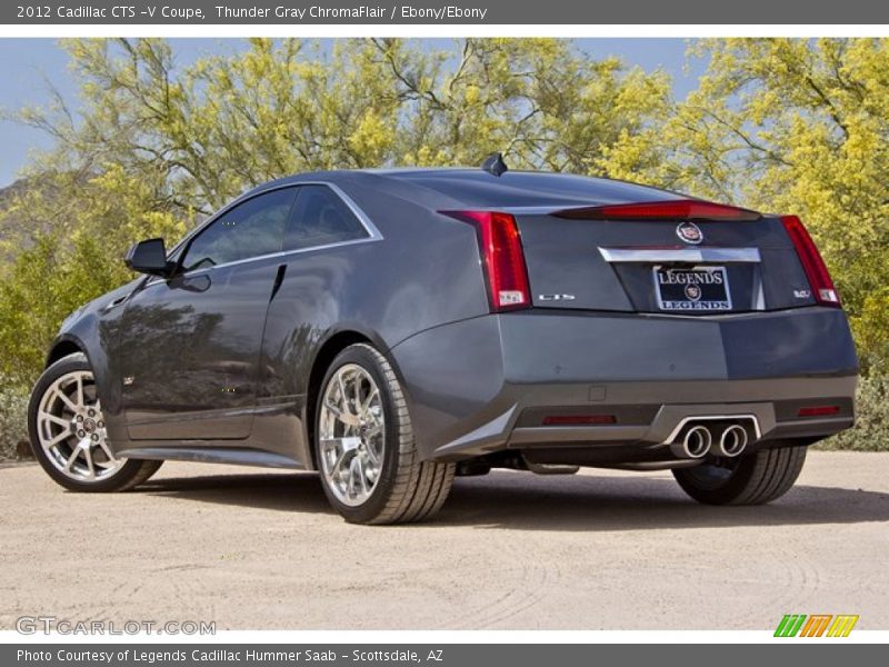 Thunder Gray ChromaFlair / Ebony/Ebony 2012 Cadillac CTS -V Coupe