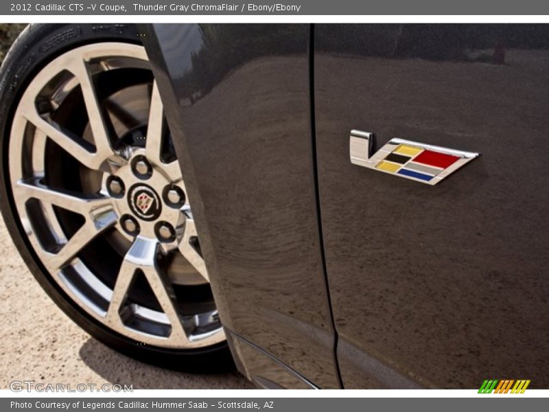 Thunder Gray ChromaFlair / Ebony/Ebony 2012 Cadillac CTS -V Coupe