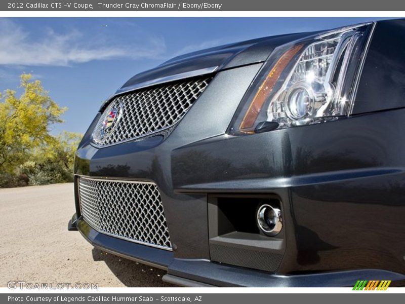 Thunder Gray ChromaFlair / Ebony/Ebony 2012 Cadillac CTS -V Coupe