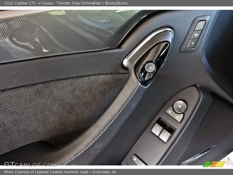Thunder Gray ChromaFlair / Ebony/Ebony 2012 Cadillac CTS -V Coupe