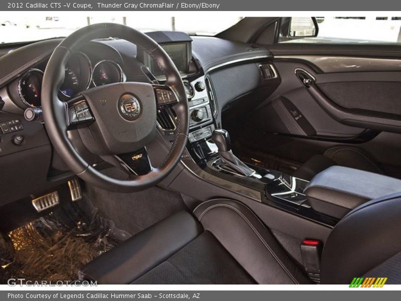 Thunder Gray ChromaFlair / Ebony/Ebony 2012 Cadillac CTS -V Coupe