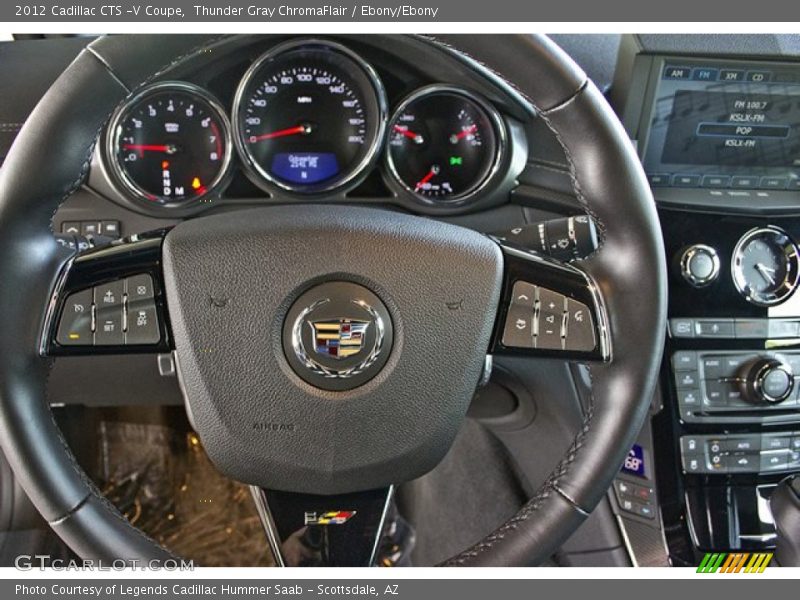 Thunder Gray ChromaFlair / Ebony/Ebony 2012 Cadillac CTS -V Coupe