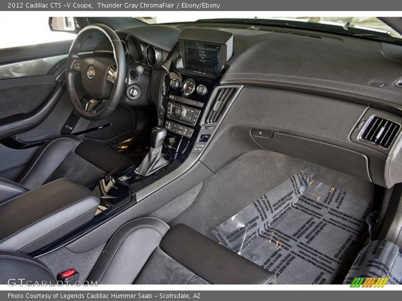 Thunder Gray ChromaFlair / Ebony/Ebony 2012 Cadillac CTS -V Coupe