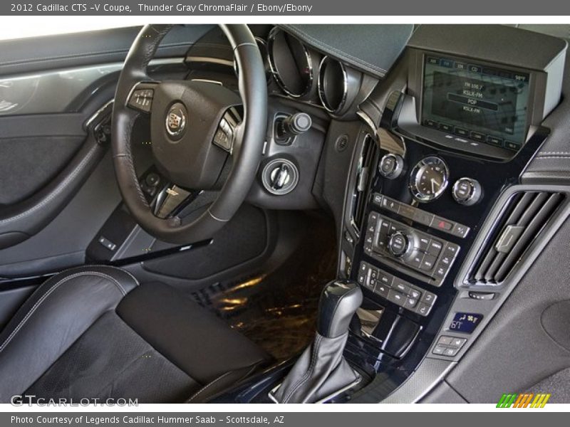 Thunder Gray ChromaFlair / Ebony/Ebony 2012 Cadillac CTS -V Coupe