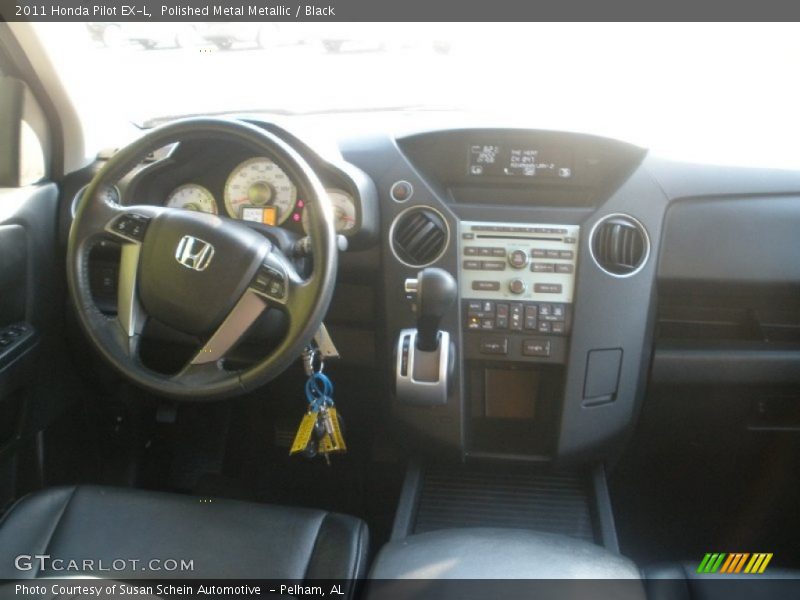 Polished Metal Metallic / Black 2011 Honda Pilot EX-L