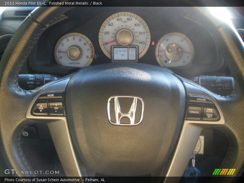 Polished Metal Metallic / Black 2011 Honda Pilot EX-L