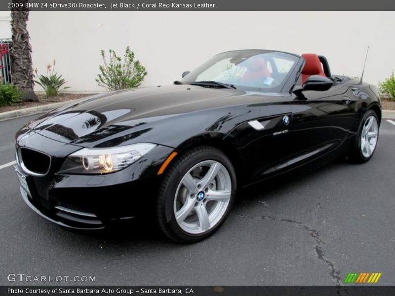 Jet Black / Coral Red Kansas Leather 2009 BMW Z4 sDrive30i Roadster