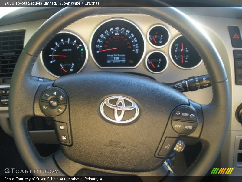 Super White / Graphite 2008 Toyota Sequoia Limited
