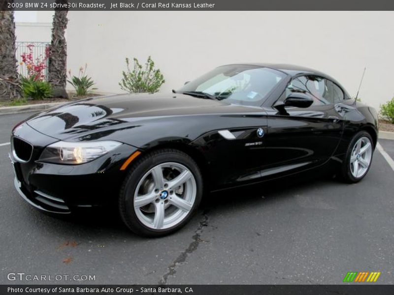 Jet Black / Coral Red Kansas Leather 2009 BMW Z4 sDrive30i Roadster