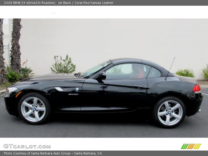 Jet Black / Coral Red Kansas Leather 2009 BMW Z4 sDrive30i Roadster