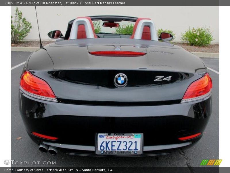Jet Black / Coral Red Kansas Leather 2009 BMW Z4 sDrive30i Roadster