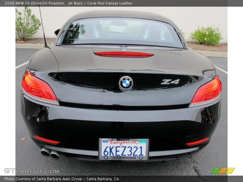 Jet Black / Coral Red Kansas Leather 2009 BMW Z4 sDrive30i Roadster