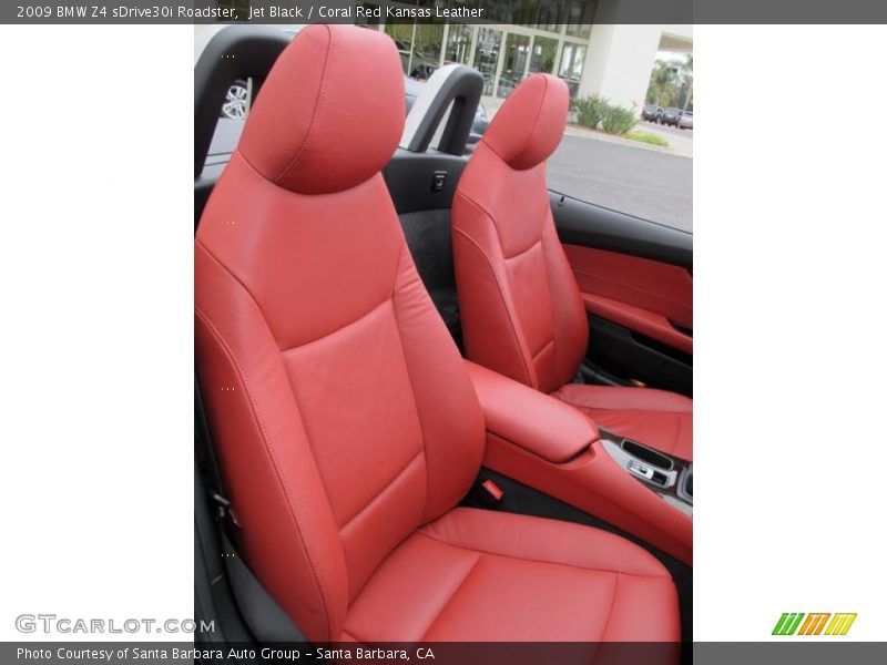 Jet Black / Coral Red Kansas Leather 2009 BMW Z4 sDrive30i Roadster