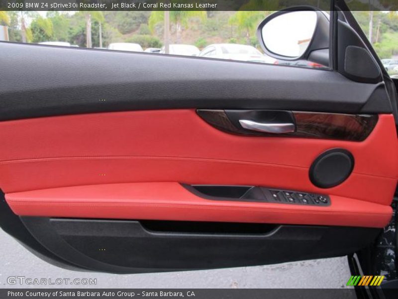 Jet Black / Coral Red Kansas Leather 2009 BMW Z4 sDrive30i Roadster