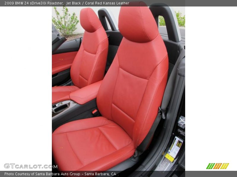 Jet Black / Coral Red Kansas Leather 2009 BMW Z4 sDrive30i Roadster
