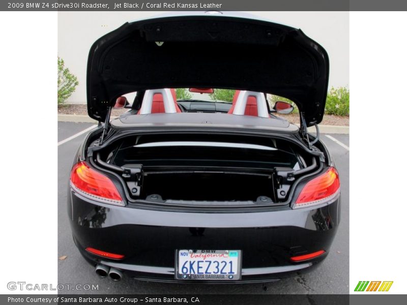 Jet Black / Coral Red Kansas Leather 2009 BMW Z4 sDrive30i Roadster