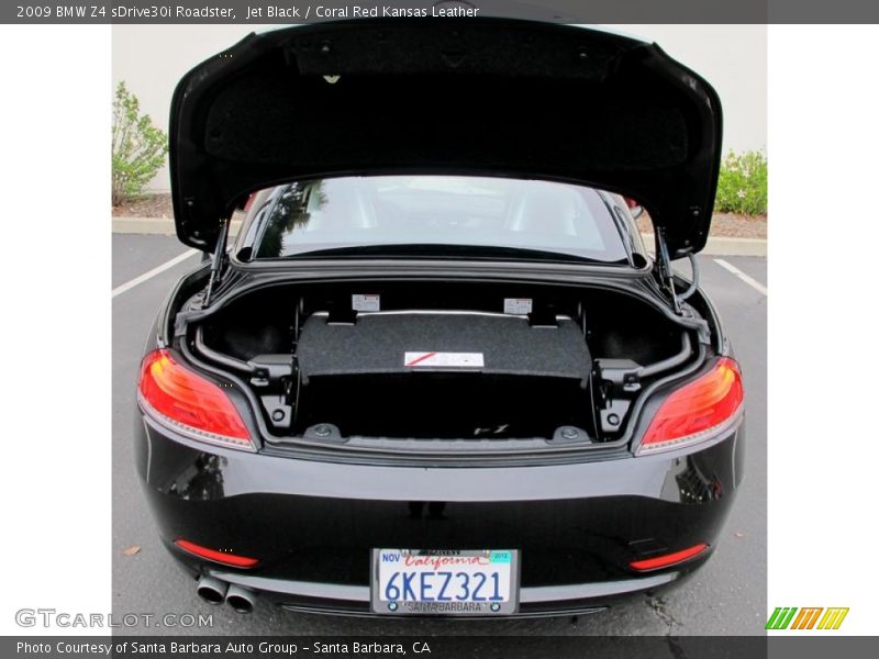Jet Black / Coral Red Kansas Leather 2009 BMW Z4 sDrive30i Roadster