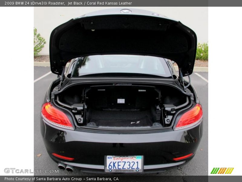 Jet Black / Coral Red Kansas Leather 2009 BMW Z4 sDrive30i Roadster