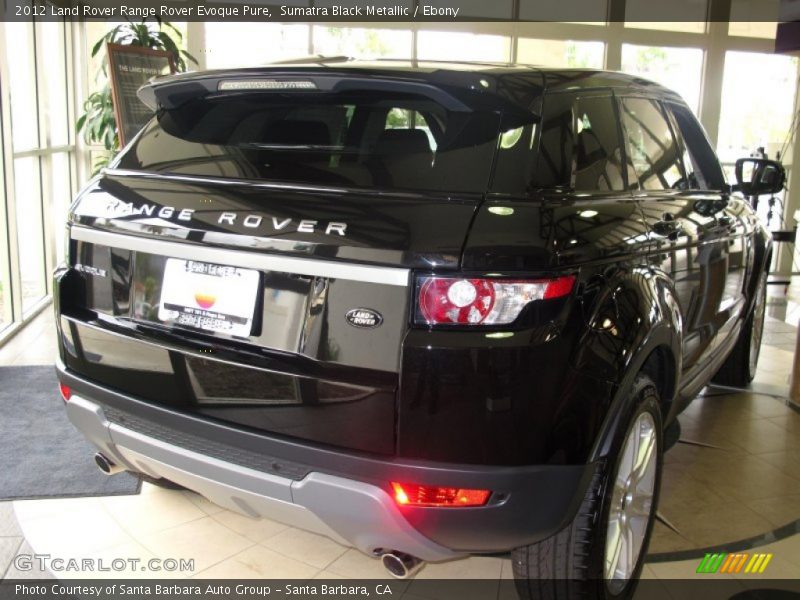 Sumatra Black Metallic / Ebony 2012 Land Rover Range Rover Evoque Pure