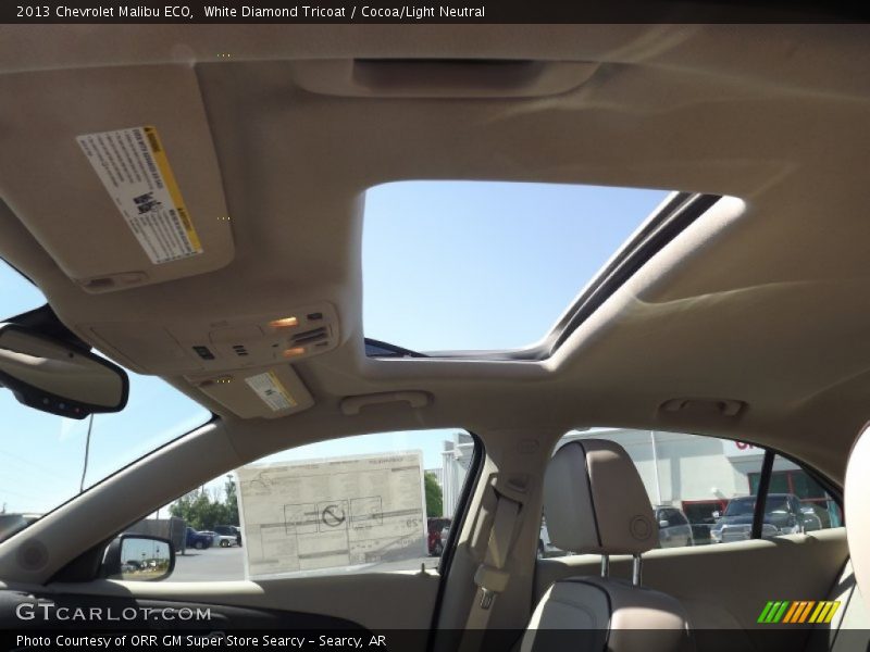 White Diamond Tricoat / Cocoa/Light Neutral 2013 Chevrolet Malibu ECO