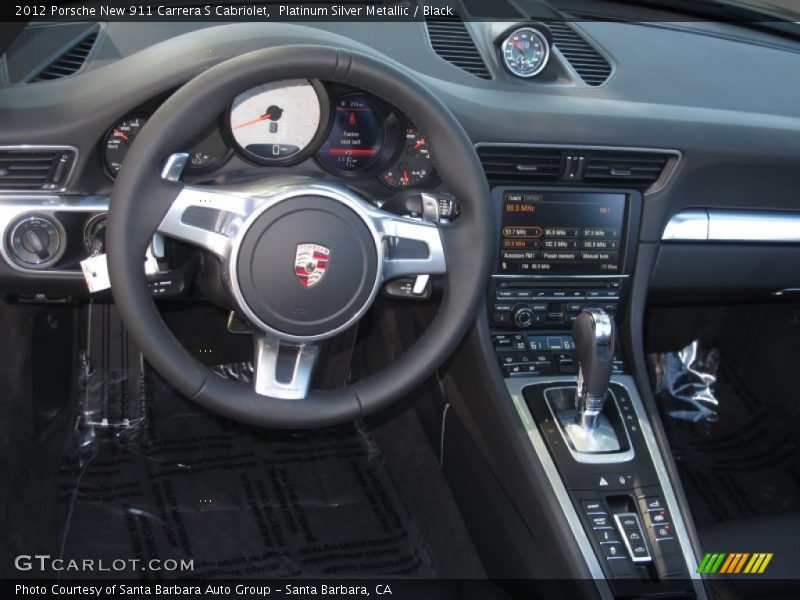 Platinum Silver Metallic / Black 2012 Porsche New 911 Carrera S Cabriolet
